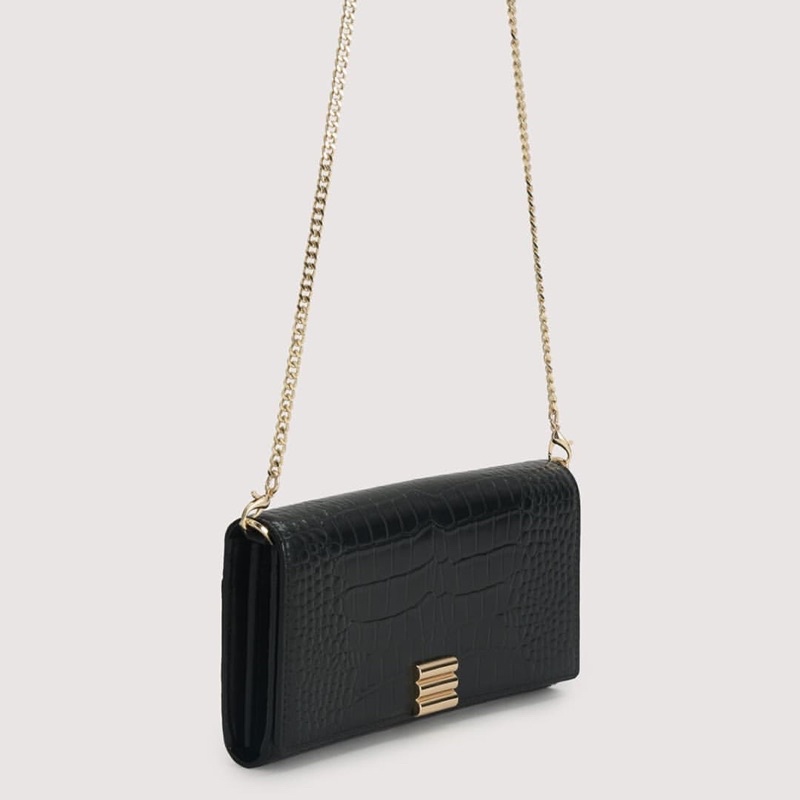 PDR Embossed Leather Wallet On Chain