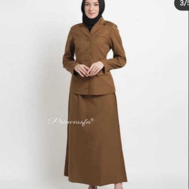 blazer princes baju seragam  wanita  blazer pemda tua seragam kerja pns blazer pemda set rok blazer 