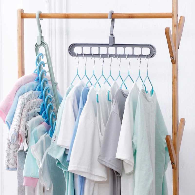 Gantungan Baju Magic Clothes Hanger Gantungan Baju Serbaguna 9 Lubang - D4683