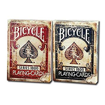 Bicycle Vintage Series 1800 Red and Blue by Ellusionist