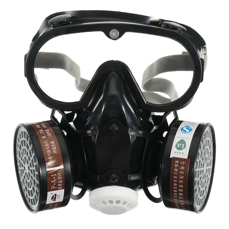 SDu9 Masker Gas Plus Kacamata Pelindung Gas Kimia Polusi Masker Gas Respirator Full Face Anti-Dust Chemical SF01 SAFURANCE