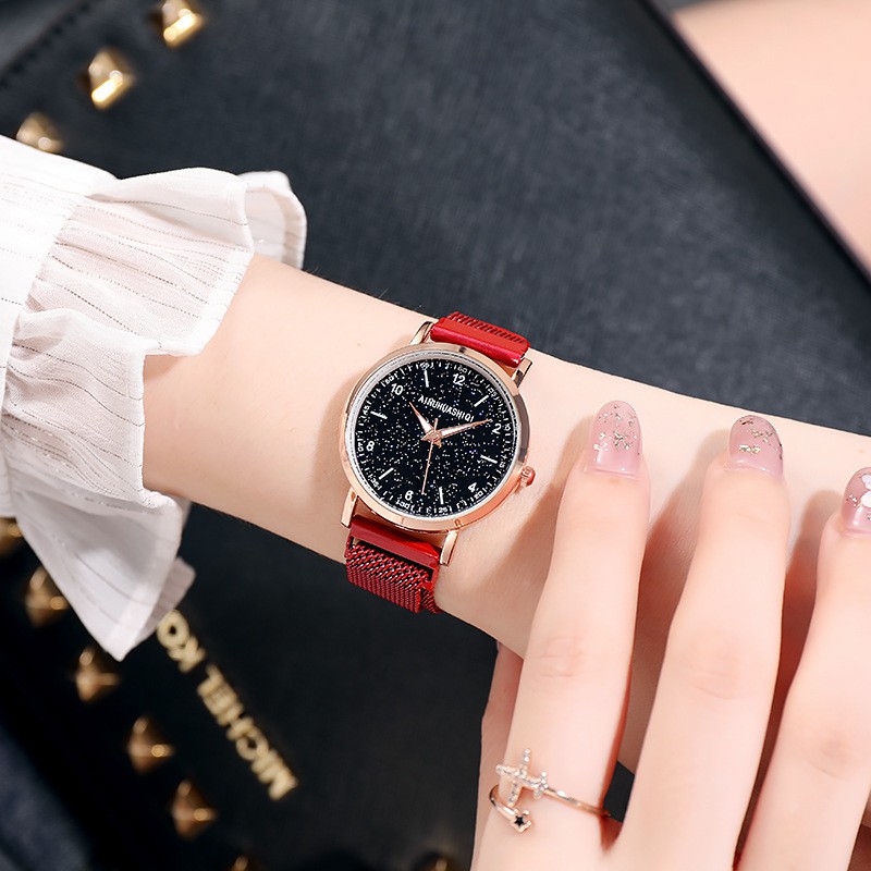 Jam Tangan Wanita Dengan Strap Rantai Pasir Analog Quartz Fashion Korean Import