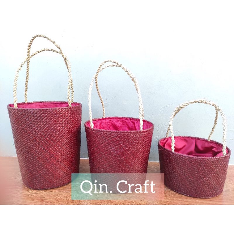 

Tas Pandan EMBER POLOS GG RARA tas parcel hampers anyaman gift lebaran imlek natal