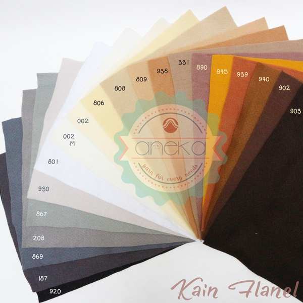 Kain Felt / Laken / Flanel Daiwin Taiwan Fabric - Abu Cokelat