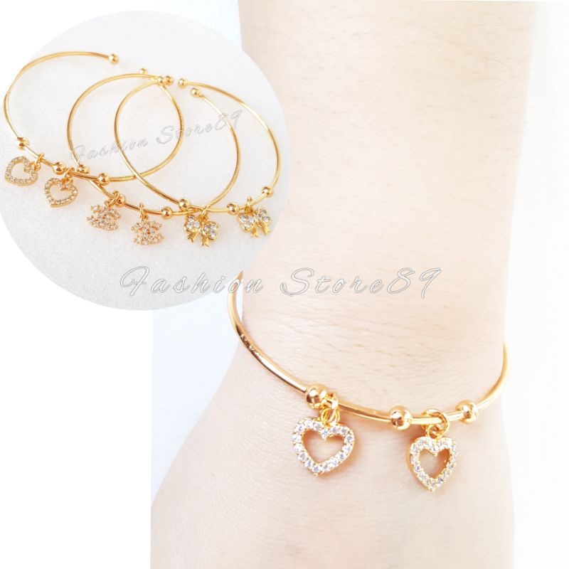 Fashion Bestseller impor Gelang Bangle Flexibel  dewasa Perhiasan lapis emas 18K Xuping Yaxiya