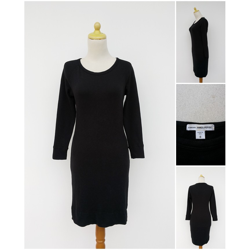Preloved Dress Cotton Jersey Black by James Perse
