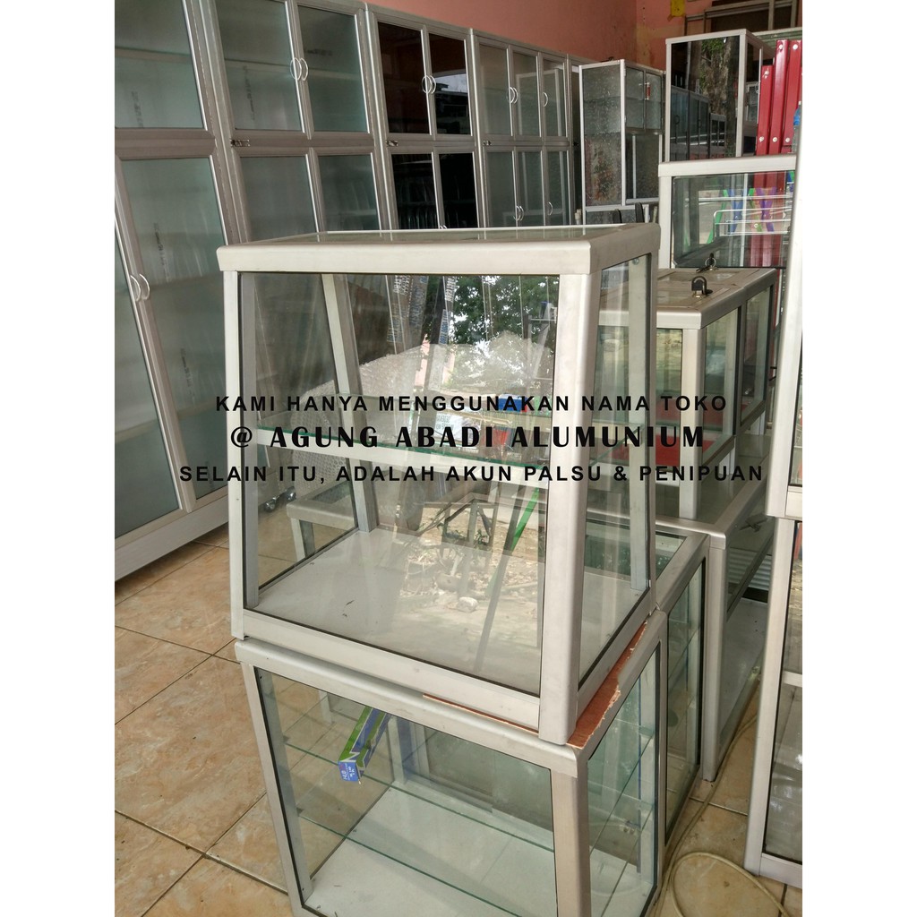 Etalase Kaca / Rak Miring Makanan Pecel Ayam Gorengan