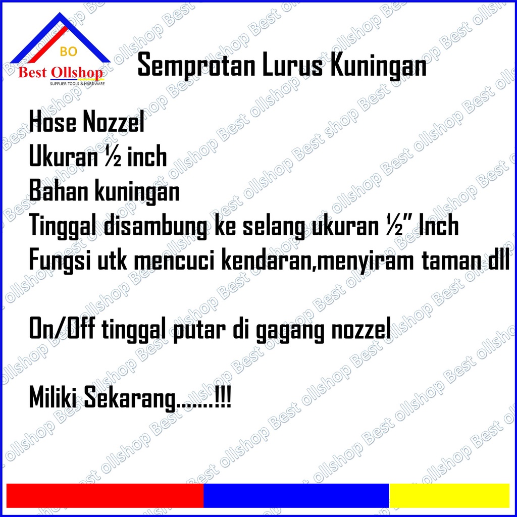 Semprotan Air Lurus Kuningan / Semprotan Air Taman / Semprotan motor - Semprotan mobil