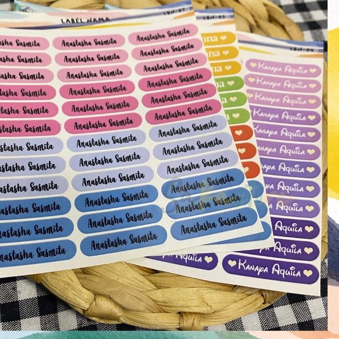 

180 PCS LABEL NAMA CUSTOM / STICKER NAMA CUSTOM ✔
