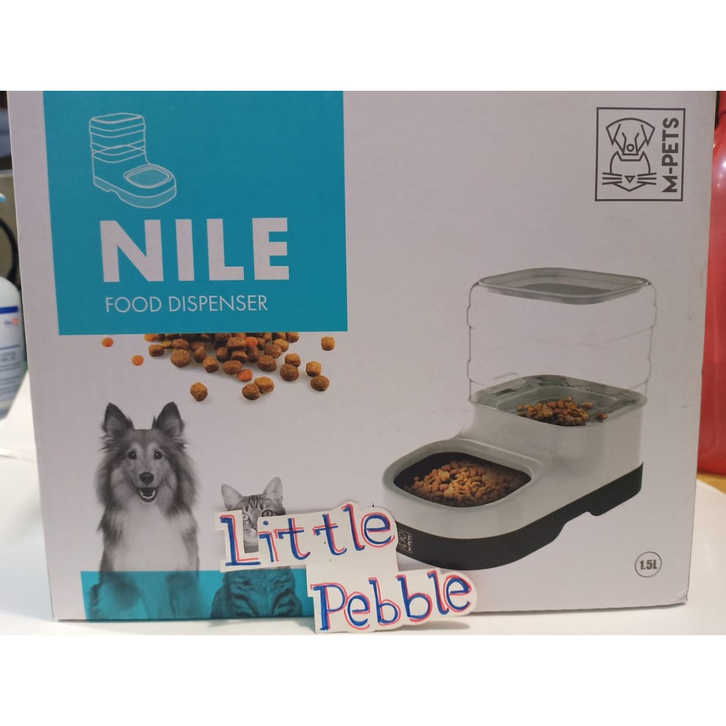 m-pets food dispenser tempat makan hewan anjing kucing 1.5L nile