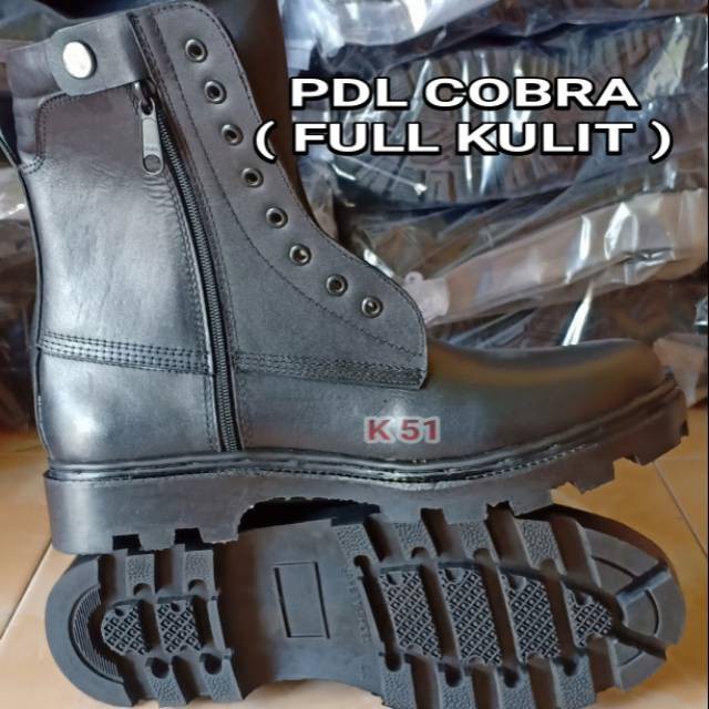 TSK ♻️ SEPATU PDL COBRA FULL KULIT + OUTSOL KARET ♻️