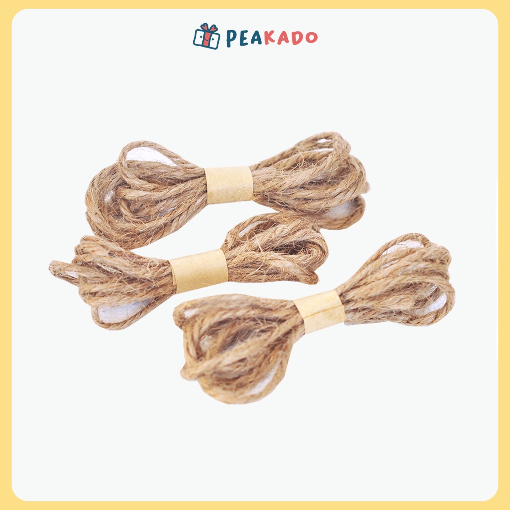 

Tali Rami Goni Warna 3 ply per Meter DIY Kerajinan Tangan Packaging Box Kado Gantungan Polarioid