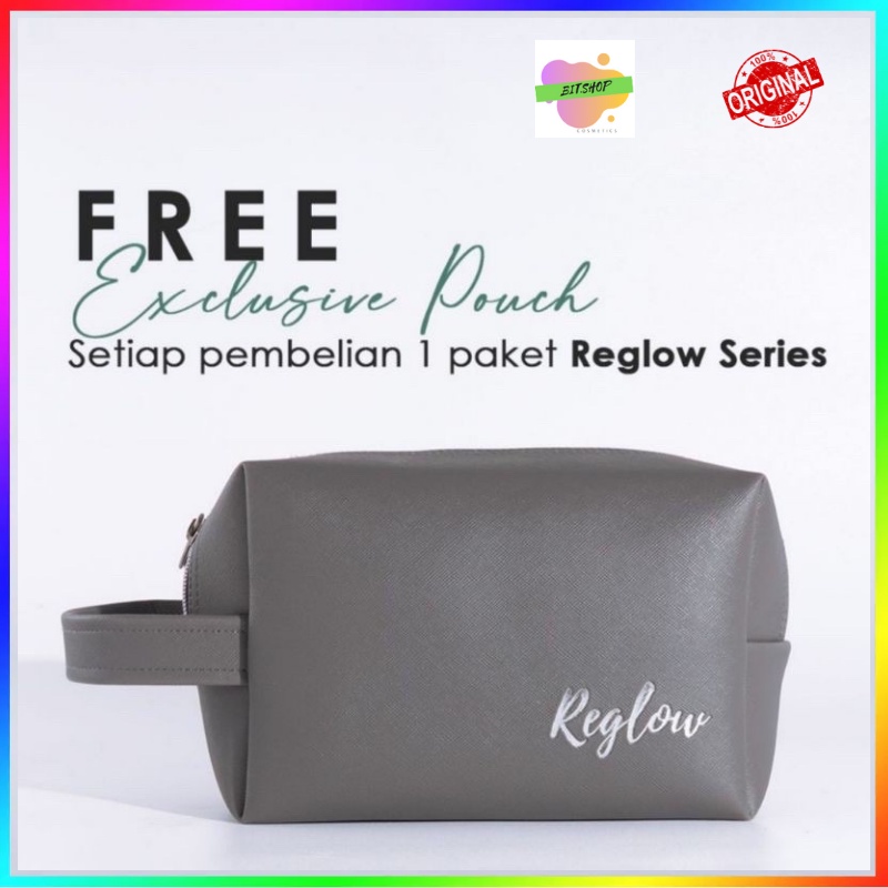 [1 PAKET] REGLOW GLOWING SERIES by dr Shindy Putri Skin Treatment Original BPOM - RE GLOW PAKET WHITENING & FLEK HITAM BERAT MENAHUN & ACNE JERAWAT BEKAS JERAWAT MS GLOW, JJ GLOW, ADORALY, BEAUTY IN THE POT, JUSTMINE dr sindy putri-POUCH