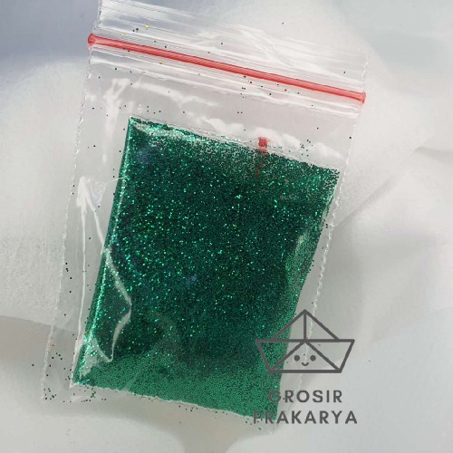 Sparkle Glitter GREEN 3 gr 3gr Hijau Powder Serbuk Warna Warni Eceran Sablon Resin Pernak Pernik Hiasan Bubuk Padat DIY Alat Kerajinan Kesenian Art Prakarya Seni Perlengkapan Bahan Face Craft Crafting Paint Painting Stabilo Color Grosir Prakarya Malang