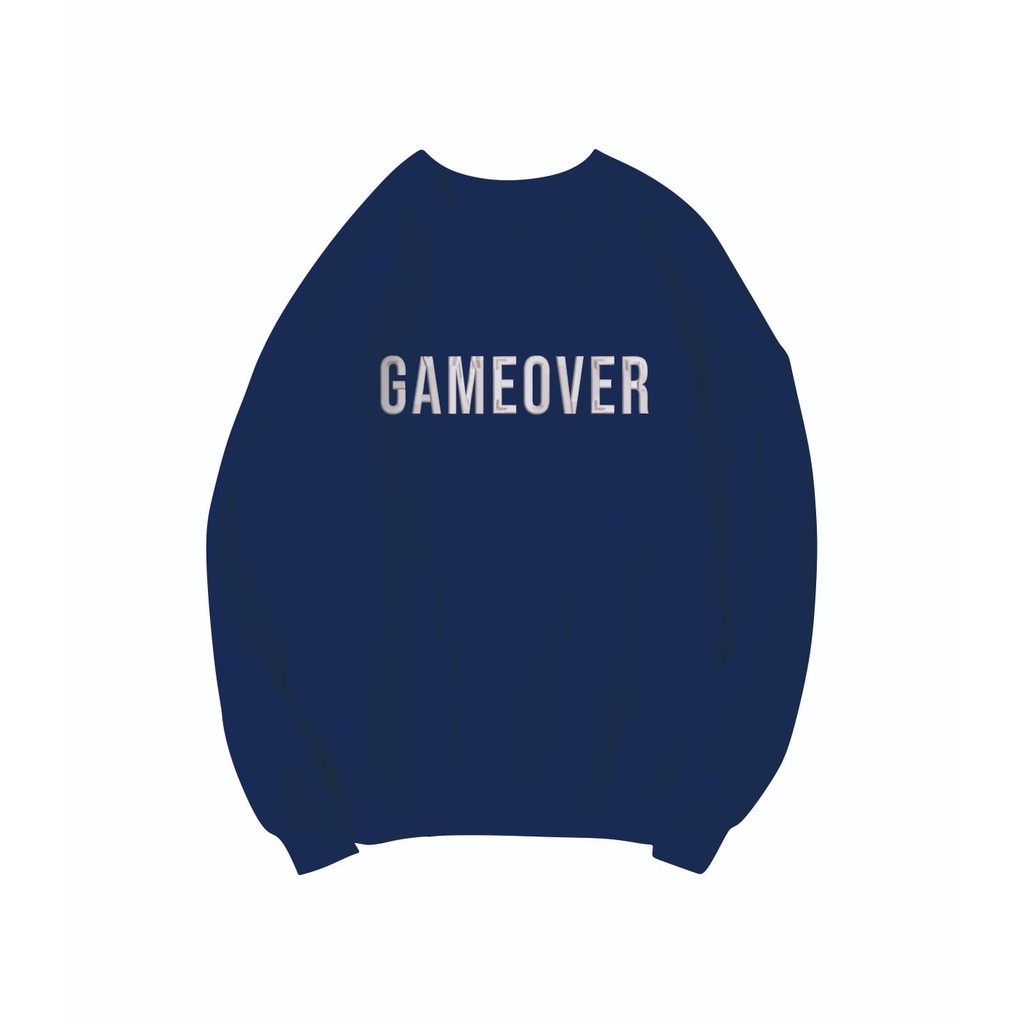 SWEATER UNISEX GAMEOVER BORDIR TEBAL TERBARU,