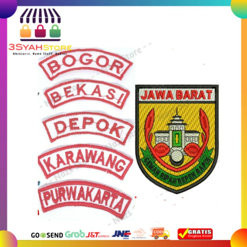 Jual Sepasang Bet Badge Lencana Tanda Lokasi Wilayah Kwartir Daerah