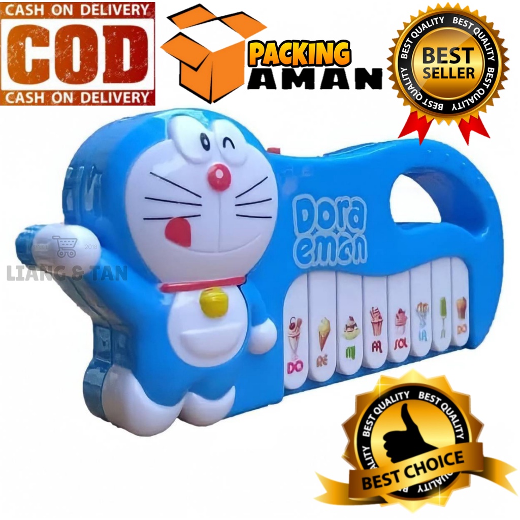 ( BISA COD ) PROMO Mainan Edukasi Anak Piano Karakter Doraemonn / Mainan Anak Musik / Mainan Anak La
