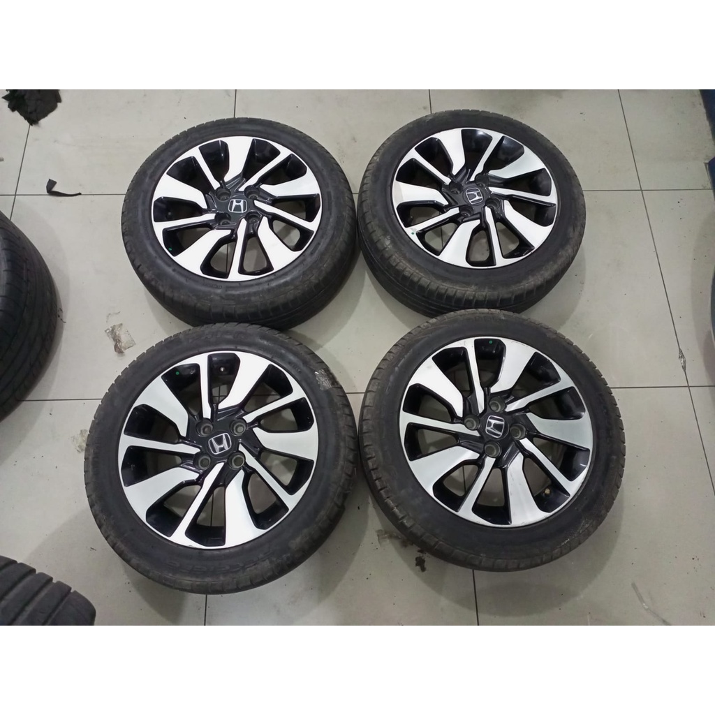 velg mobil bekas oem ori brio rs ring 15 &amp; ban 185/55 accelera phi tahun 2021