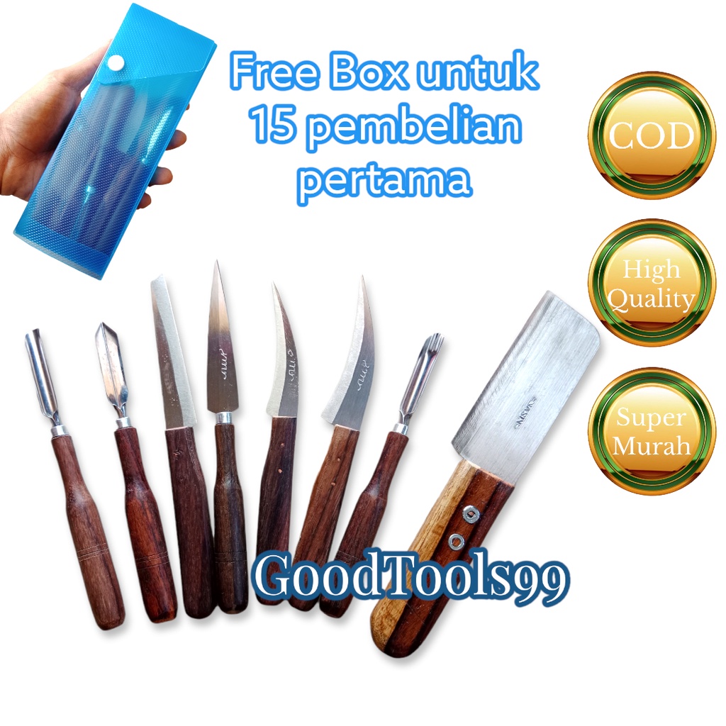 paket Pisau Garnish Premium dan pisau buntung Pisau Ukir buah dan sayur pisau tumpeng