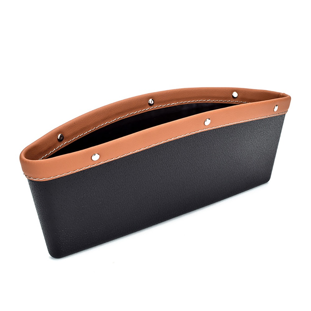 1 Pc Quality PU Leather Car Seat Side Pocket / Gap Slit Pocket Storage Organizer Car Seats Gap Bag Case Storage Bag Holder Car Accessories