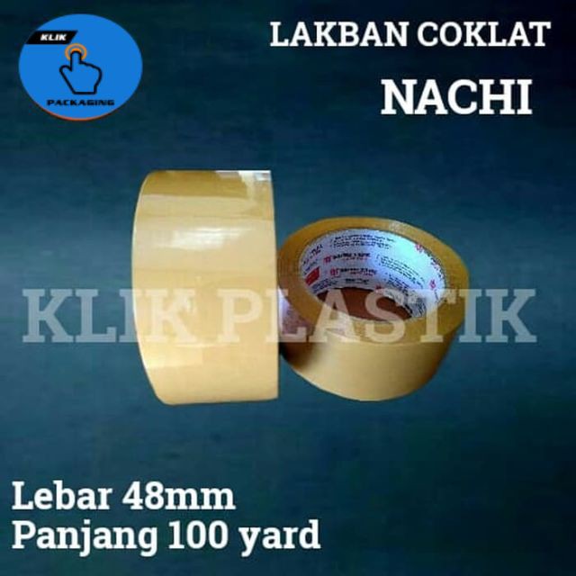 

ISOLASI COKLAT NACHI 100 YARD/SELOTIP/LAKBAN/OPP/TAPE/LAKBAN POLOS