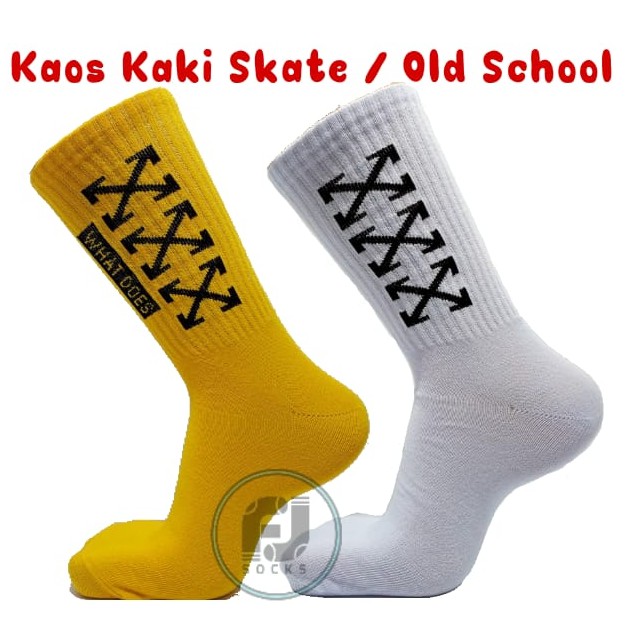 Kaos Kaki Skate/Old School Motif What Does