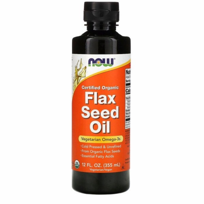 Now Foods Certified Organic Flax Seed Oil 355 ml flaxseed oil
