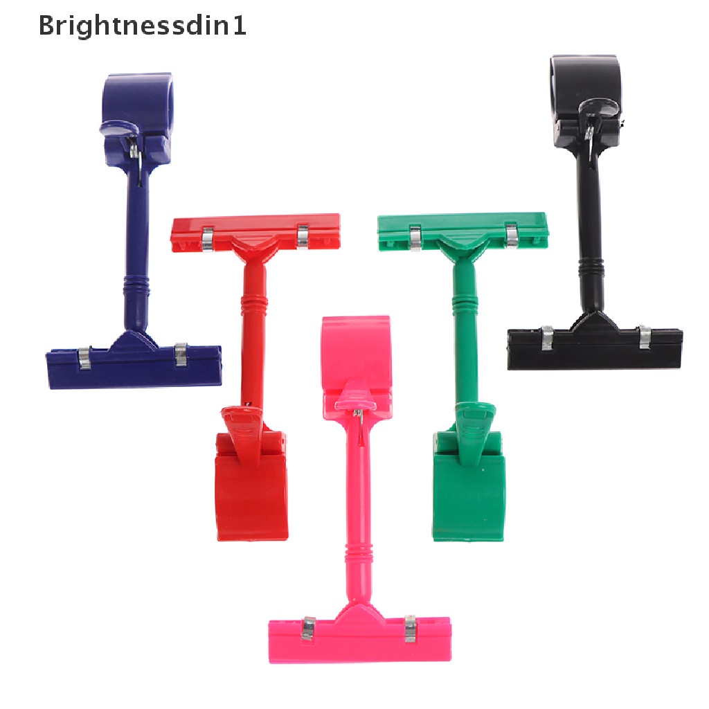 (Brightnessdin1) Klip Holder Label Harga Untuk Supermarket