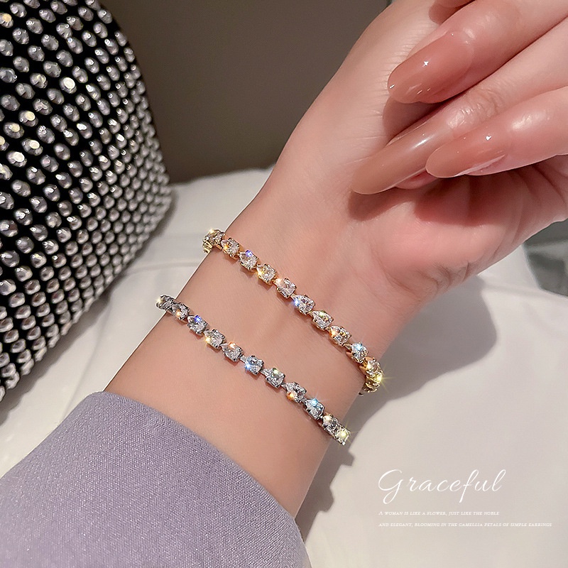 Perhiasan Gelang Zircon Model Tarik Untuk Wanita