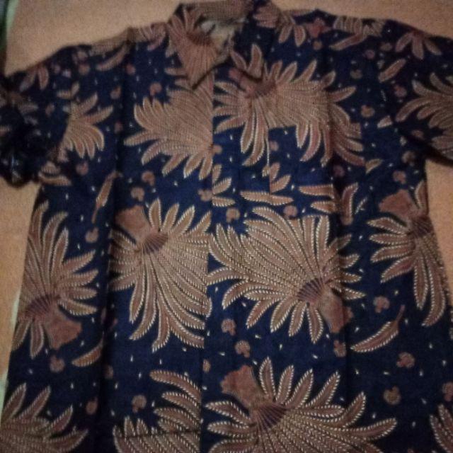Kemeja Batik Pria Lengan Panjang Size M L Xl Xxl Bswart Batik Hrb026 Kenongo Hem Panjang Padi