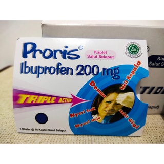 Jual Proris Ibuprofen 200 Mg Triple Action 1 Strip / Sakit Kepala ...