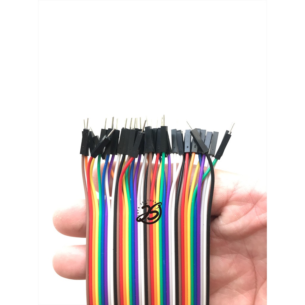 KABEL JUMPER 40 PIN KABEL PELANGI MALE TO FEMALE 20cm  3 TIPE