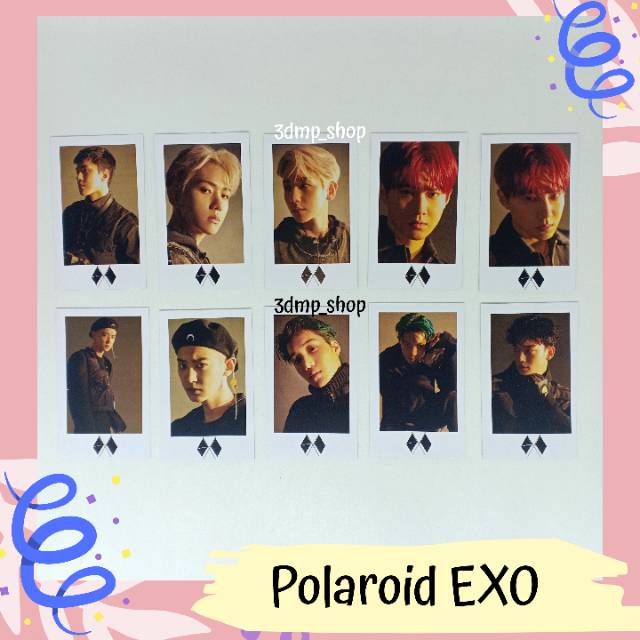 [10 lembar] Polaroid EXO Sehun Chanyeol Kai Baekhyun D.O. kyungsoo D.o Obsession