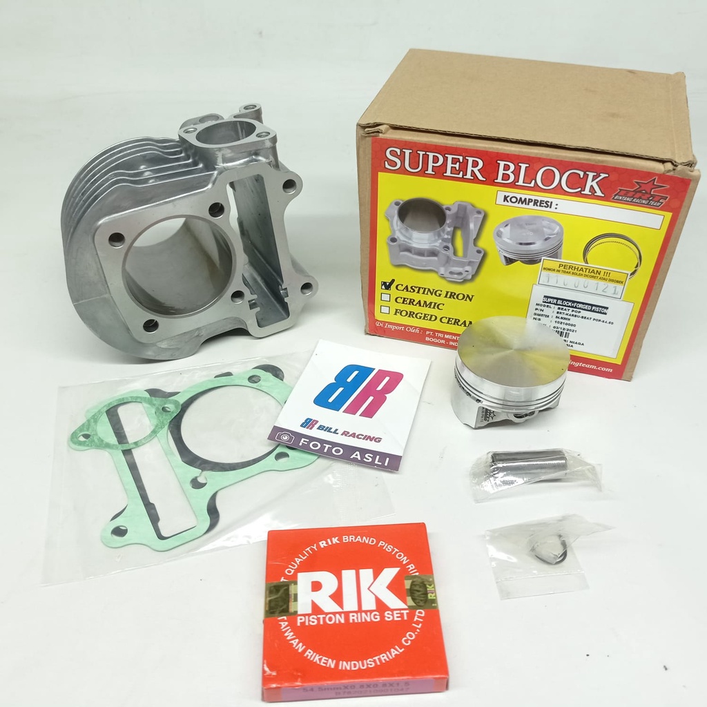 SUPER BLOK BEAT POP FI CAST IRON & FORGED PISTON BRT 54.50 MM BEAT POP