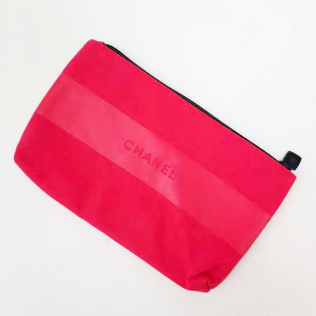 Pouch chanel red / tas kosmetik chanel