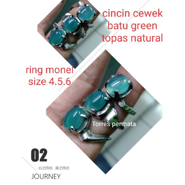 CINCIN BATU WANITA/CEWEK HIJAU TOPAS