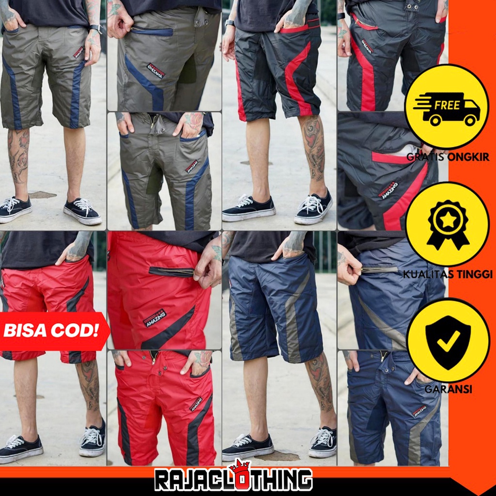 RCL - Celana Pendek Amazing 001 / Celana Cargo Waterproof / Celana Kargo Pendek Murah M.L.XL