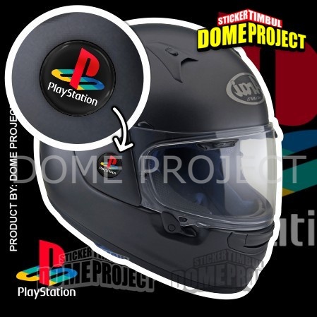 STIKER MOTOR TIMBUL MOTOR KACA MOBIL HELM KOPER EMBLEM 3D LOGO PLAYSTATION CLASSIC AESTHETIC KEREN WATERPROOF SATUAN