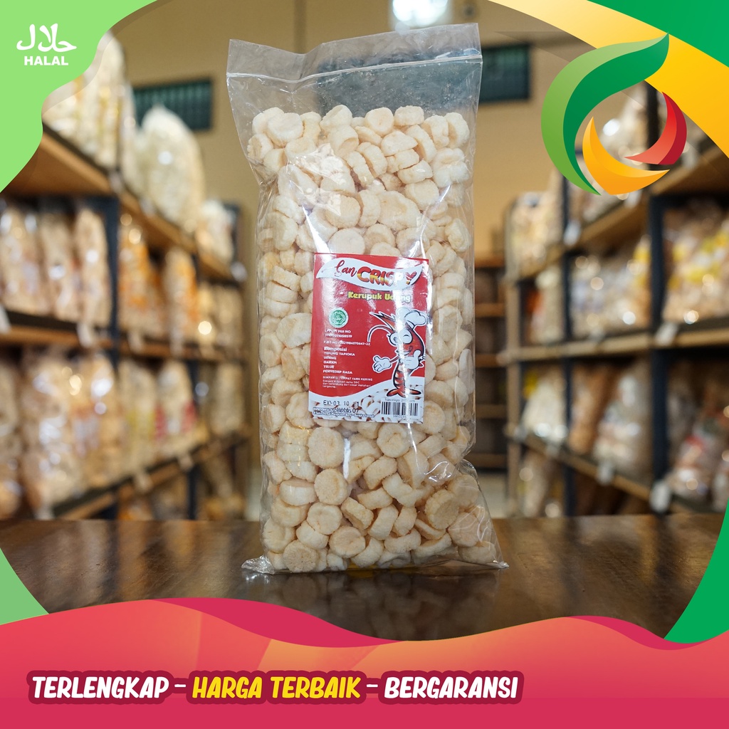

Kerupuk coin full udang merk San crispy khas Bangka 200gr