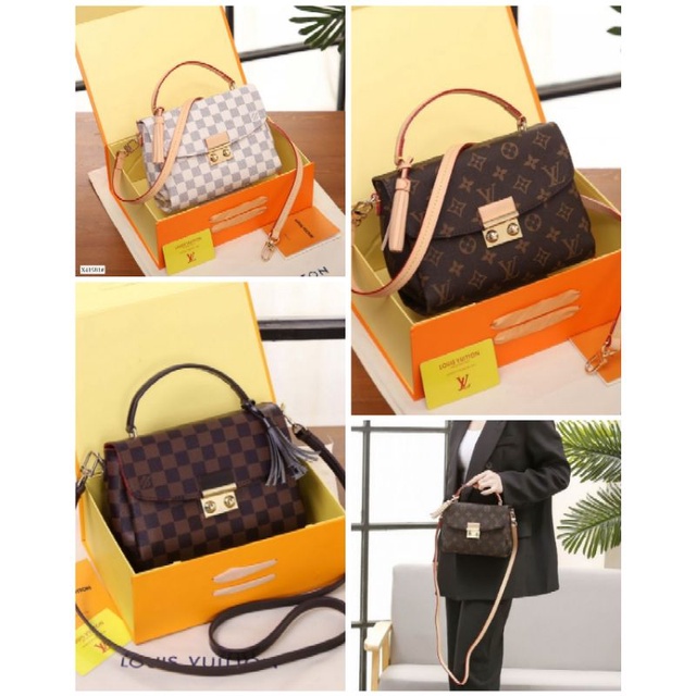 LV Louis Vuitton Croisette Bag KULIT ASLI Kode X41581#MIRROR