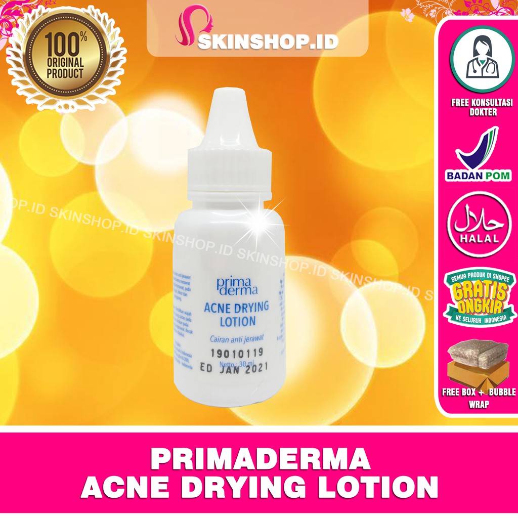 Primaderma Acne Drying Lotion 30ml Original / Losion Pengering Jerawat BPOM Aman