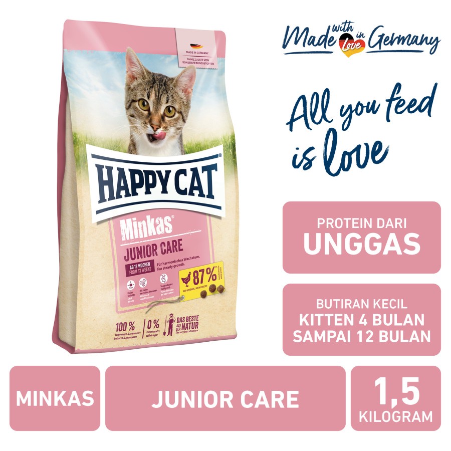 Happy Cat Minkas Junior Care 1,5Kg makanan kucing catfood