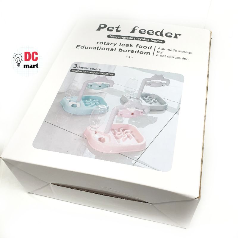 Tempat Makan dan Botol Hewan SET BISA PUTAR / MP#109 / Pet Bowl Dog Cat Feeder