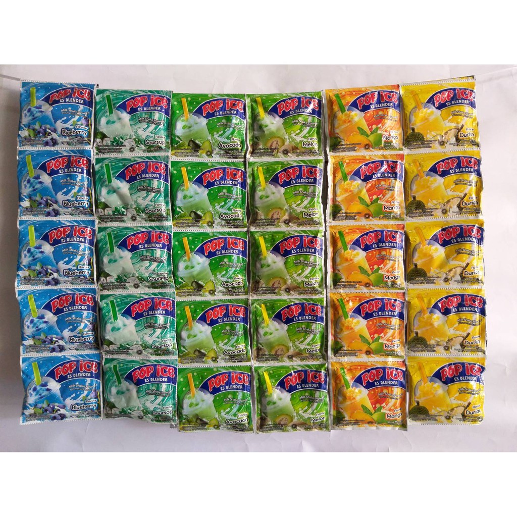 Pop Ice Es Blender Renceng 25gr Aneka Rasa Isi 10 Sachet Minuman Bubuk Original Murah Terlengkap