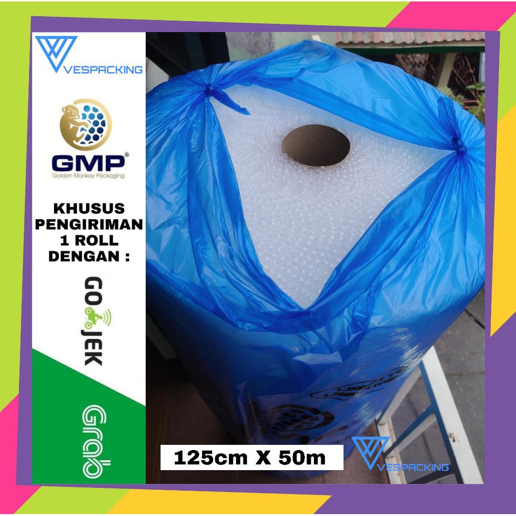

Bubblewrap GMP 3kg Tebal (Lebar 125cm x Panjang 50m). Khusus Instant Max 2 Roll. Warna Hitam dan Bening. Bubble Wrap Tebal
