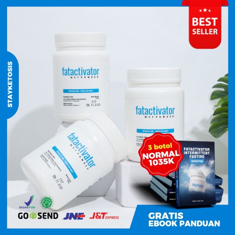 3 Botol Fatactivator MCT Oil Powder - Hemat 50 Ribu