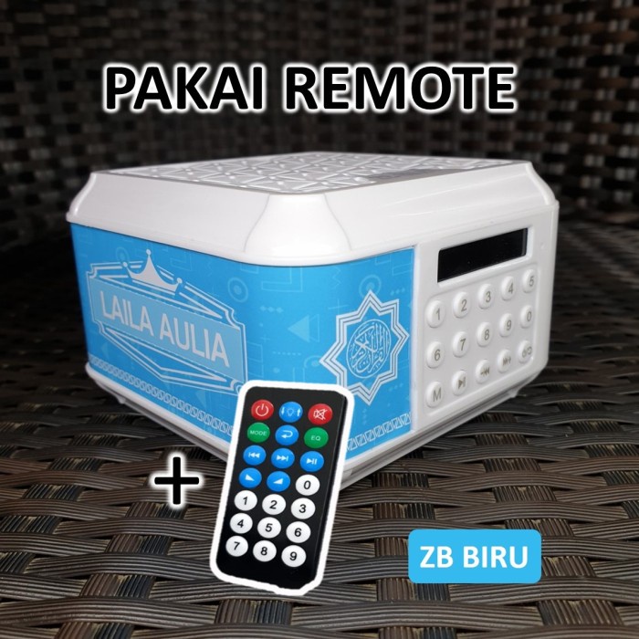 Speaker Al Quran Murotal 30 Juz 16 GB Murottal Alquran ZB 800BT - ZB BIRU + RMT, 16 GB