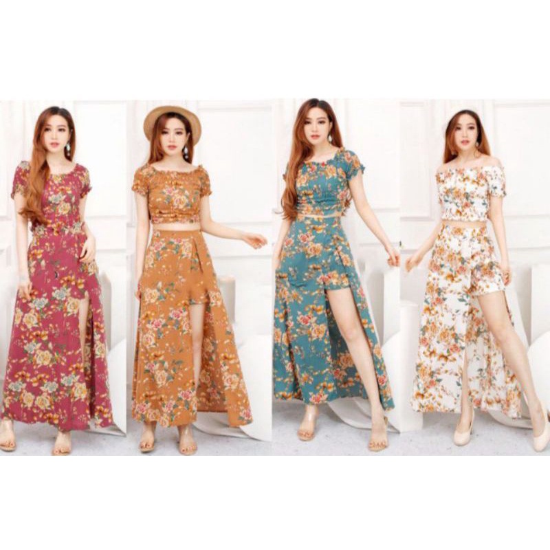 SET JUMPSUIT WANITA 2IN1