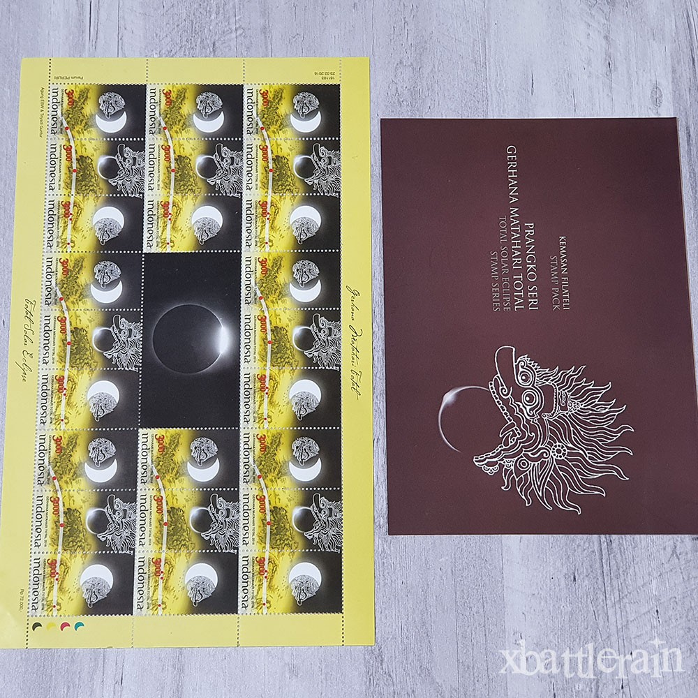 Prangko Seri Gerhana Matahari Total [SET Stamp Pack + Full Sheet]