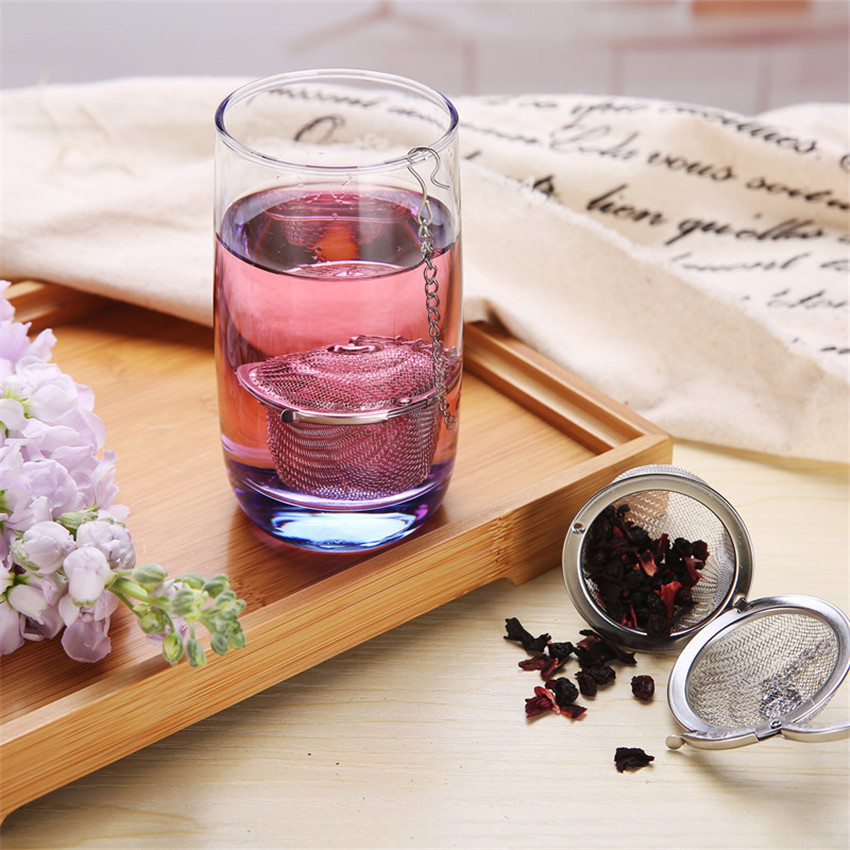 Stainless Steel Teakettle Locking Tea Filter / Seasoning Spice Strainer  Bal l/ Mesh Herbal Ball Tea Spice Strainer